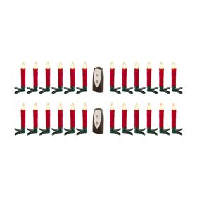 LED Clip On Taper Candle (Set of 24) 4.5"H Plastic
