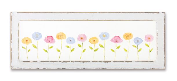 Floral Frame 24" x 9"H Screen/Wood