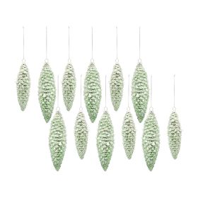 Pine Cone Ornament (Set of 12) 6.25"H, 8"H Glass