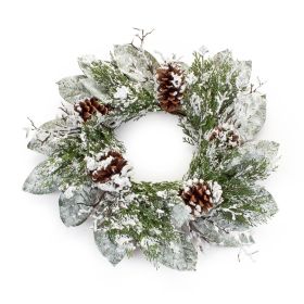 Cedar/Pine/Magnolia Leaf Wreath 24"D Plastic