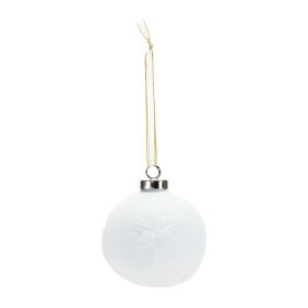 Pine Cone Ball Ornament (Set of 6) 3"D Porcelain