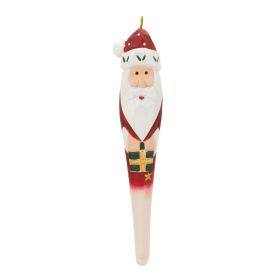 Santa Drop Ornament (Set of 12) 7.25"H Wood