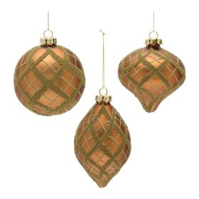 Ornament (Set of 12) 4"H, 4.75"H, 6"H Glass