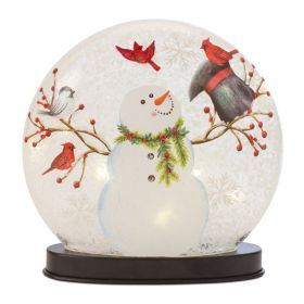 Snowman Globe 8"H Glass 2 AA Batteries, Not Included