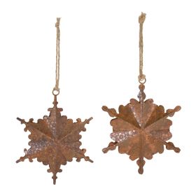 Snowflake Ornament (Set of 6) 5.25"H Iron