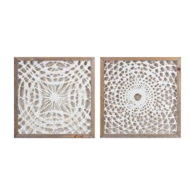 Framed Wall Art (Set of 2) 16"SQ Wood/Paper