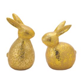 Rabbit (Set of 2) 5.25"H, 6.25"H Resin