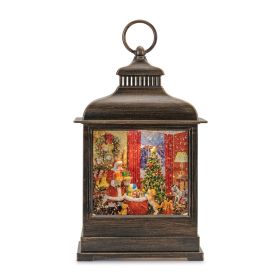 LED Snow Globe w/Santa and Tree 11"H Plastic 3 AA Batteries Not Included/USB Cord Included 6 Hr Timer