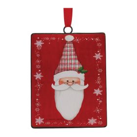 Santa Ornament (Set of 12) 6"H Iron