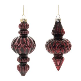 Ornament (Set of 6) 6"H, 6.5"H Glass