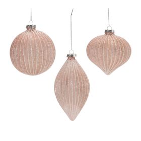 Ornament (Set of 6) 4"D, 4"H, 6"H Glass