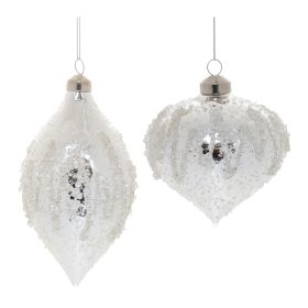 Ornament (Set of 6) 5"H, 7"H Glass