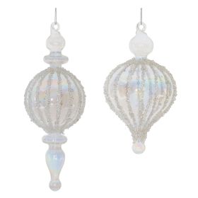 Ornament (Set of 6) 6.5"H, 8"H Glass
