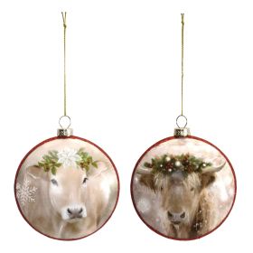 Ornament (Set of 12) 4.5"H Glass