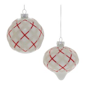 Ornament (Set of 6) 4"D, 4.75"H Glass