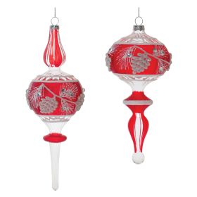 Drop Ornament (Set of 6) 7.75"H, 9"H Glass