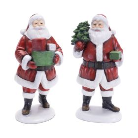 Santa (Set of 4) 7.5"H Resin
