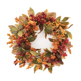 Fall Berry Wreath 24"D Foam/Polyester