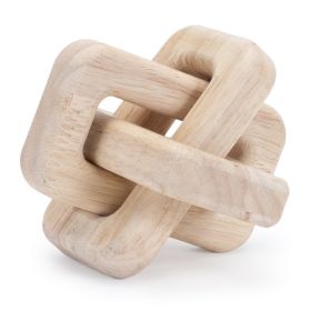 Square Linked Decor (Set of 3) 4.5"L x 3"H Wood
