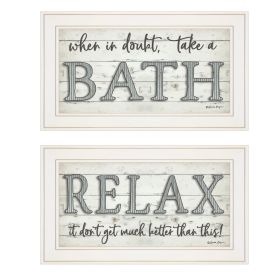 Trendy Decor 4U "Bath Relax" Framed Wall Art