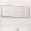 Bathroom Mirror Concrete Gray 35.4"x0.6"x14.6" Engineered Wood