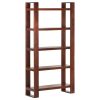 Book Cabinet Honey Brown 33.5"x11.8"x65.4" Solid Acacia Wood