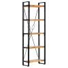 5-Tier Bookcase 23.6"x11.8"x70.9" Solid Mango Wood