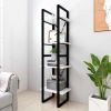 4-Tier Book Cabinet White 15.7"x11.8"x55.1" Engineered Wood