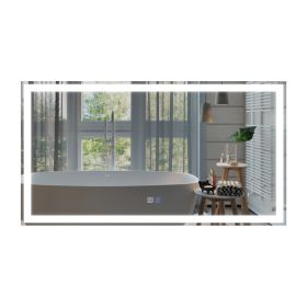 LED Bathroom Vanity Mirror with Light, 60x 28 inch, Anti Fog, Dimmable,Color Temper 5000K,Backlit + Front Lit
