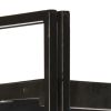 5-Tier Bookcase Black 15.7"x11.8"x70.9" Solid Mango Wood