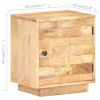 Bedside Cabinet 15.7"x11.8"x17.7" Solid Mango Wood