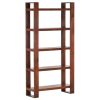 Book Cabinet Honey Brown 33.5"x11.8"x65.4" Solid Acacia Wood