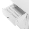 Single Door Bedside Cabinet with A Drawer White