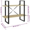2-Tier Book Cabinet Sonoma Oak 31.5"x11.8"x27.6" Engineered Wood