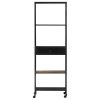 Book Cabinet 23.6"x13.8"x70.9" Rough Mango Wood & Iron