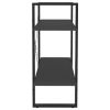 2-Tier Book Cabinet Gray 31.5"x11.8"x27.6" Engineered Wood