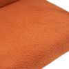 Solid Wood Armrest Teddy Velvet Simple Single Indoor Lounge Chair Backrest Burnt Orange