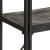 5-Tier Bookcase Black 35.4"x11.8"x70.9" Solid Mango Wood