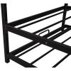 Metal House Bed With Trundle, Twin Size House Bed Black