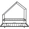 Metal House Bed With Trundle, Twin Size House Bed Black