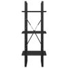 3-Tier Book Cabinet Gray 15.7"x11.8"x41.3" Engineered Wood