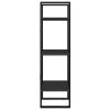 3-Tier Book Cabinet Gray 15.7"x11.8"x41.3" Engineered Wood