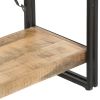5-Tier Bookcase 23.6"x11.8"x70.9" Solid Mango Wood