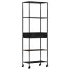 Book Cabinet 23.6"x13.8"x70.9" Rough Mango Wood & Iron