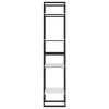 4-Tier Book Cabinet White 15.7"x11.8"x55.1" Engineered Wood
