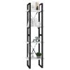 4-Tier Book Cabinet White 15.7"x11.8"x55.1" Engineered Wood