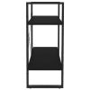2-Tier Book Cabinet Black 31.5"x11.8"x27.6" Engineered Wood