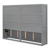 Queen Size Murphy Bed Wall Bed,Gray
