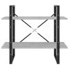 2-Tier Book Cabinet Concrete Gray 31.5"x11.8"x27.6" Engineered Wood