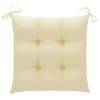 Rocking Chair with Cream White Cushion Solid Teak Wood